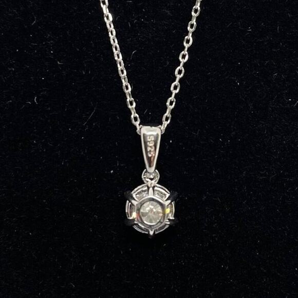 Moissanite Diamond Necklace 2 Carat Pendant Fine Jewelry 925 18k Gold - Picture 7 of 11